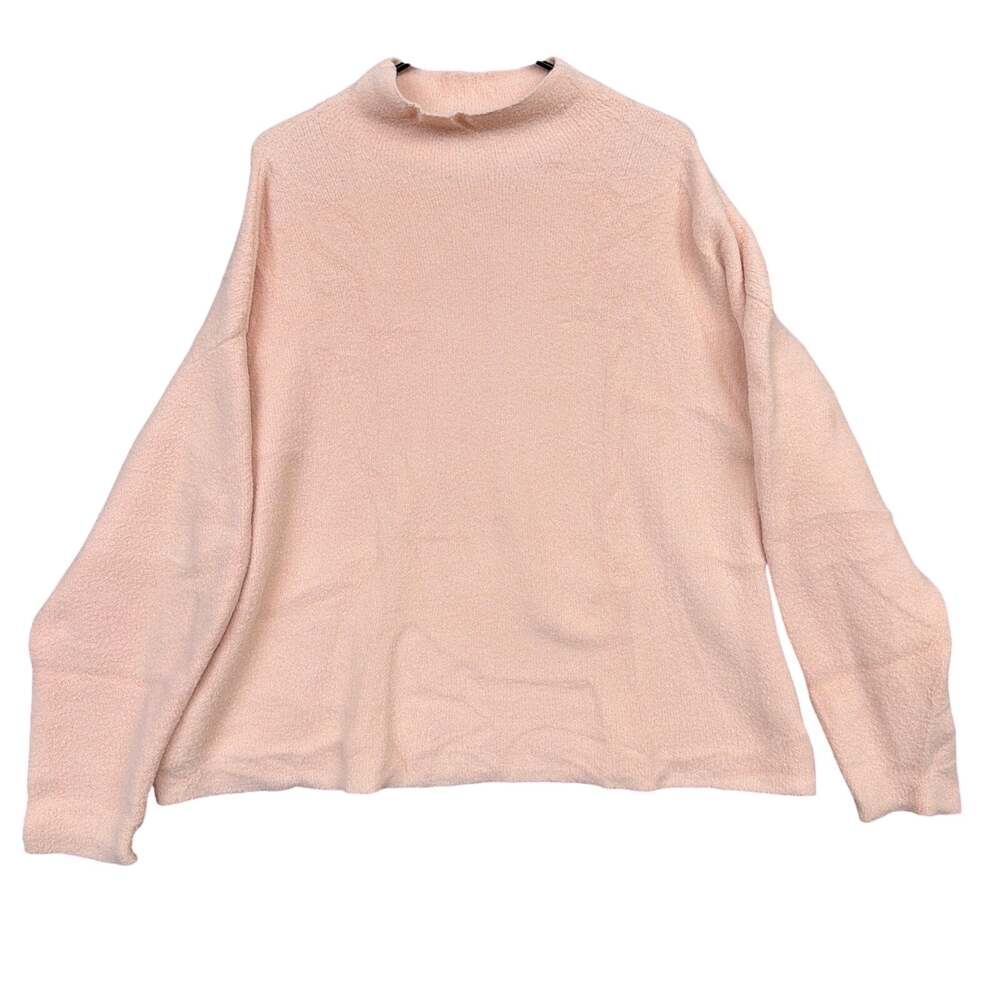 Express Womens Sweater Light Peach Mock Neck Super Soft Long Sleeve Large
